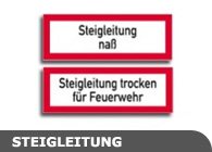 Brandschutzzeichen Steigleitung / Löschwasser nach DIN 4066