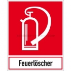 Feuerlöscher mit Schriftzug (BGV A8 F 05)