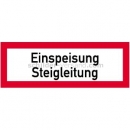 Brandschutzzeichen Steigleitung / Löschwasser nach DIN 4066: Einspeisung Steigleitung nach DIN 4066