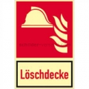 Brandschutzzeichen: Kombischild Löschdecke nach ISO 7010 (F 004)
