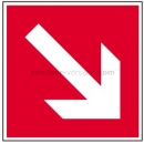 Brandschutzzeichen: Richtungsangabe aufwärts / abwärts (BGV A8 F 02)